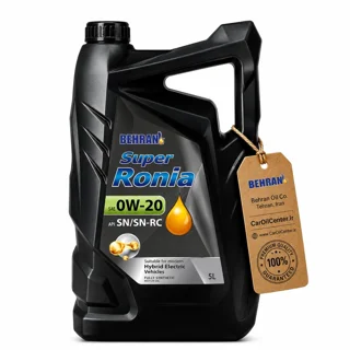 روغن موتور ایرانول سوپر رونیا 0W20 SN PLUS حجم 5 لیتر (Iranol)