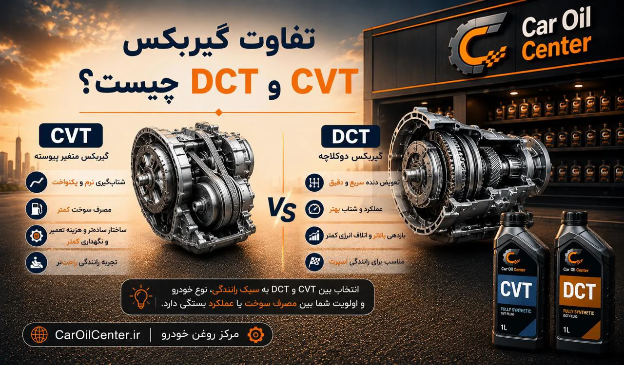 تفاوت گیربکس CVT و DCT چیست؟