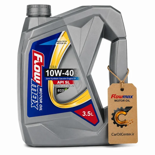 روغن موتور فلومکس Mega Tech Eco 10W40 SL حجم 3.5 لیتری (Flowmax)