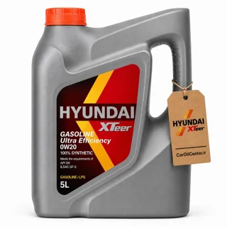 روغن موتور هیوندای اکستیر Ultra Efficiency 0W20 حجم ۵ لیتر (Hyundai XTeer)