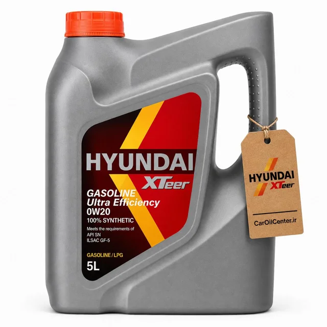 روغن موتور هیوندای اکستیر Ultra Efficiency 0W20 حجم ۵ لیتر (Hyundai XTeer)