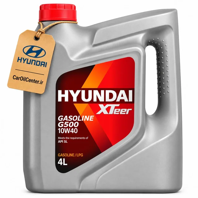 روغن موتور هيونداي اكستير مدل G500 10W40 SL حجم 4 لیتری (Hyundai XTeer)